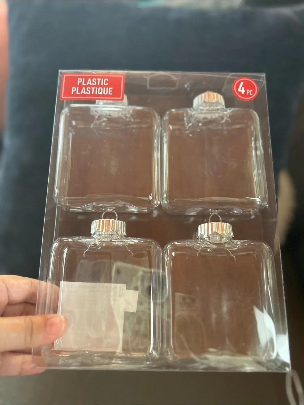 Make Market Christmas Noel Clear Plastic Square Ornament Packs